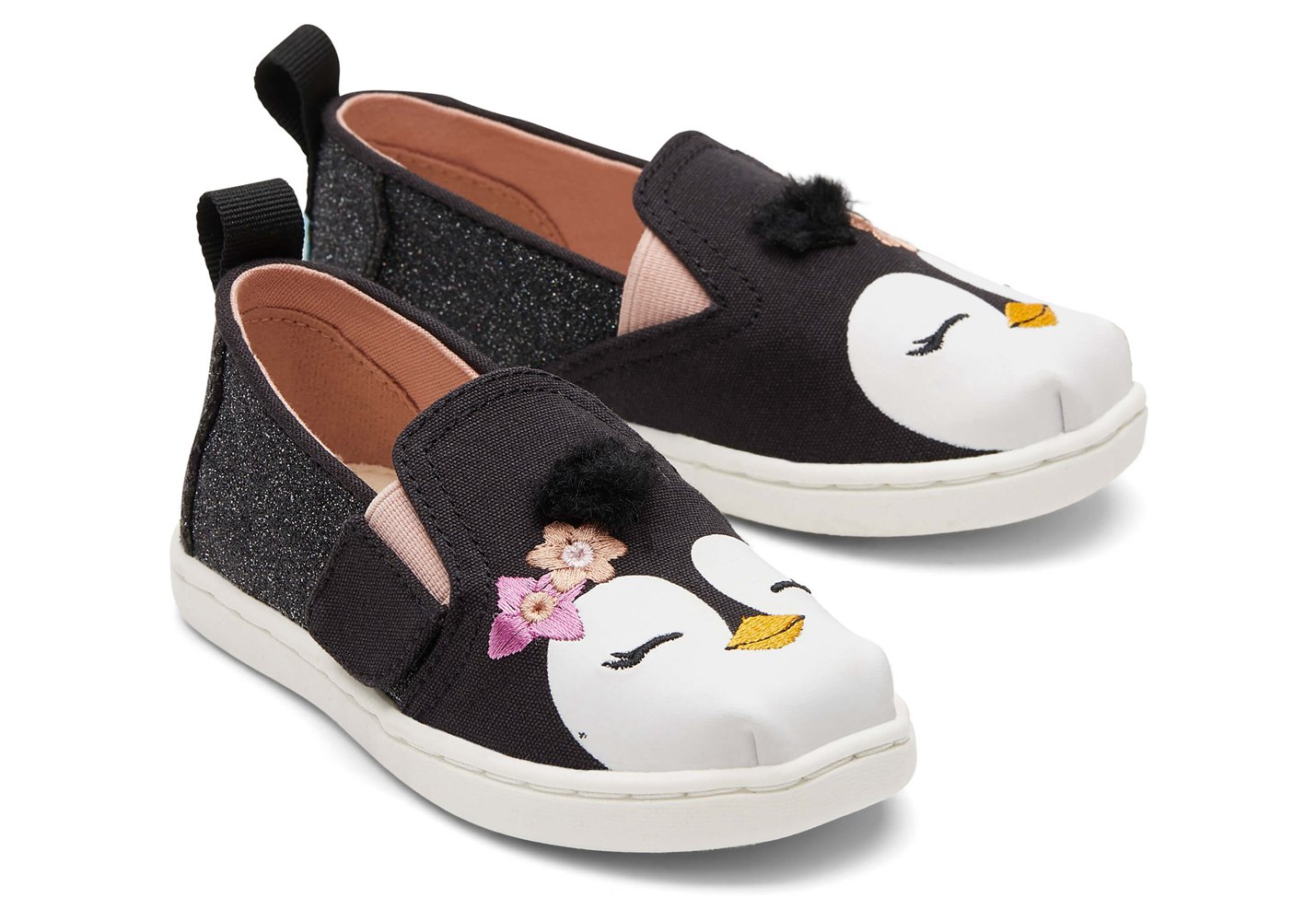 Toms Espadryle Dziecięce Czarne - Alpargata Tiny Penguin - 50UROPVNI